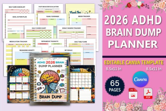 2026 ADHD Brain Dump Planner