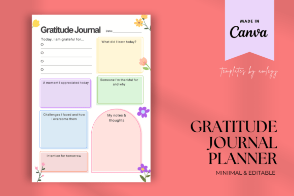 Aesthetic Gratitude Journal Planner