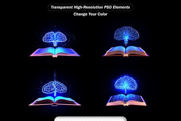 Blue Brain Abstract Open Book