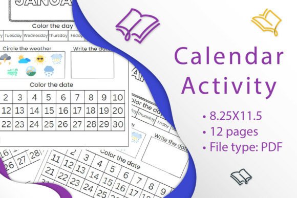 Calendar Activity Book for Preschoolers