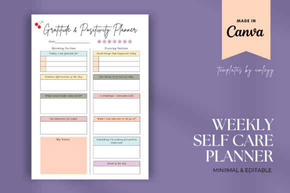 Cultivating Positivity: The Gratitude Positivity Planner Template