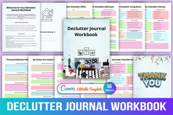 Declutter Journal Workbook: Your Guide to a Mindful, Intentional Life