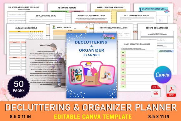 Decluttering Organizer Planner: Your Path to a Cleaner, Calmer Life