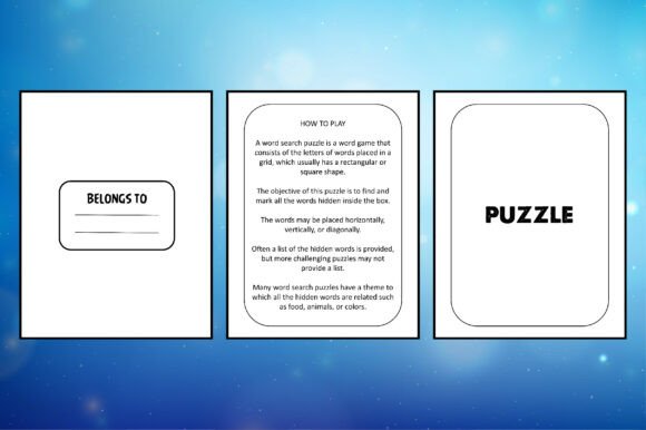 Hobby Word Search Puzzle Game Interior