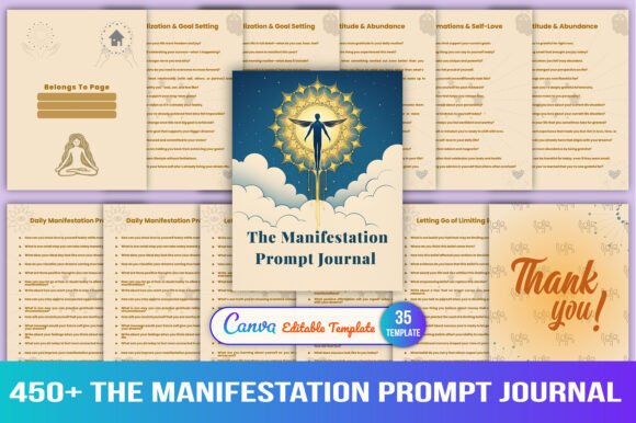 Manifestation Prompt Journal Canva