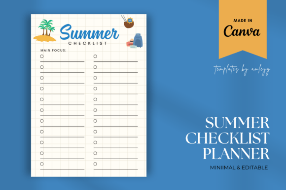 Minimal Summer Checklist Planner Template: Stay Organized Without the Overload