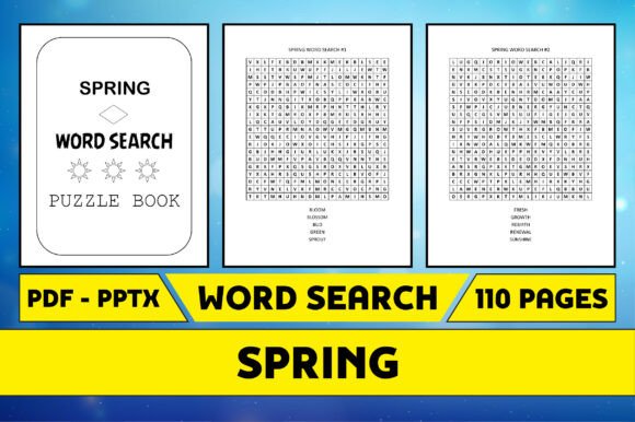 Spring Word Search Puzzle Interior Game