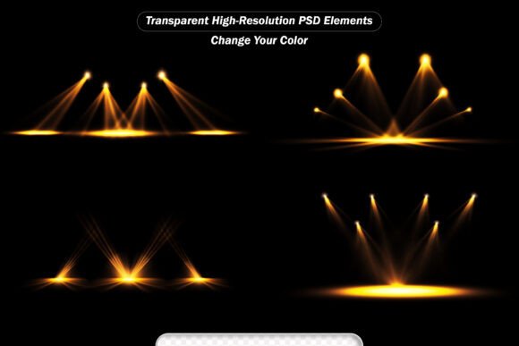 Stage Lights. Several Projectors