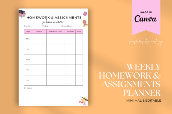 Streamline Your Teaching Workflow with Weekly Teacher Homework Assignments Planner