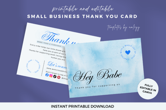 Thank You Card Insert for Packaging