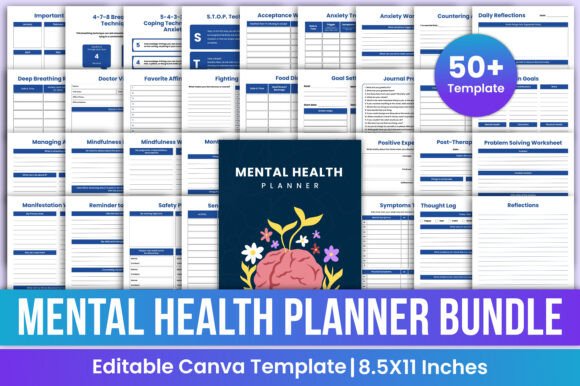 The Mental Health Planner Bundle Canva Kdp: A Holistic Tool for Everyday Wellness