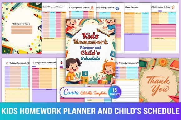 The Ultimate Kids Homework Planner and Child’s Schedule: Keeping Kids Organized and on Track